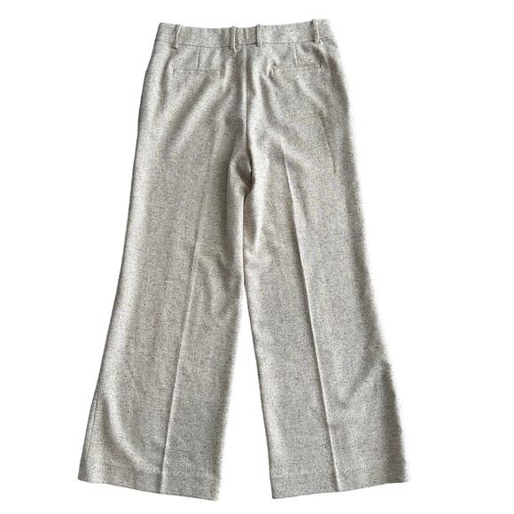 Lafayette 148 Beige Wool Blend Wide Leg Sullivan Pants Luxury Workwear Size 12 - Picture 2 of 7